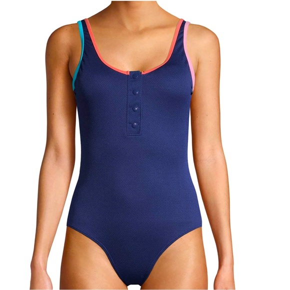One-Piece Swimsuit with Placket for Women from Vigoss - Picture 3 of 11
